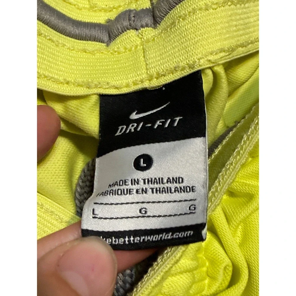 Nike Elite Basketball Shorts Mens Large Neon Yellow Volt Athletic Used